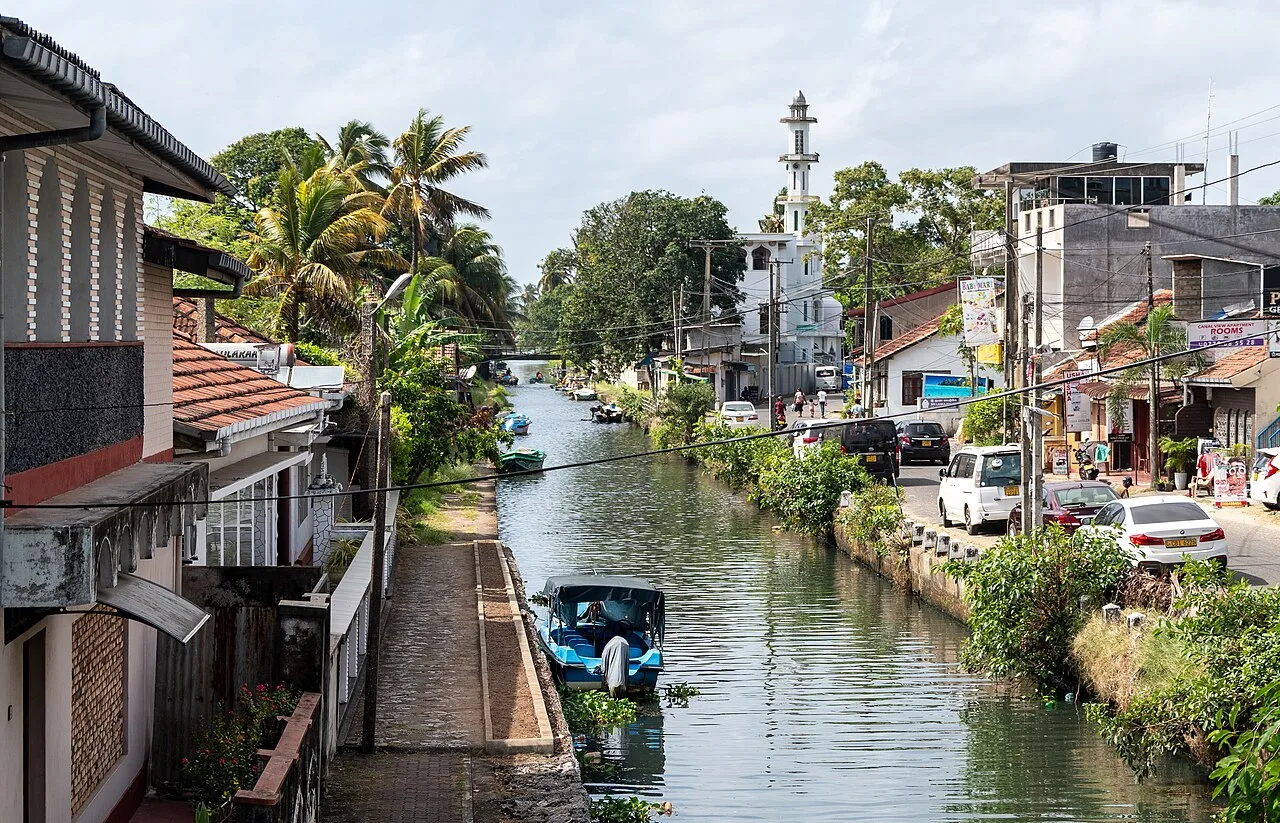 Negombo - Dutch Canal (also known as Hamilton Canal) in Negombo, Sri Lanka